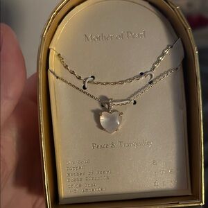 A New Day Gold Necklace with Mother of Pearl Pendant